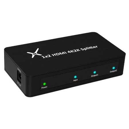 Xtrempro XtremPro 11004 HDMI Slim 1 Input 2 Output Aluminum Splitter with AC Adapter 11004